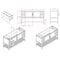 Alaterre Furniture Bennet 3pc Wooden Bathroom Vanity Set - 60-in. L Vanity, 30-in. L Mirror, 25-in. Wall Shelf, White AVAN6000WHAA - alternate 5